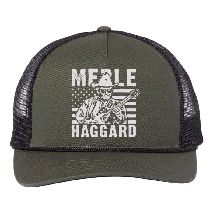 Merle Haggard T Shirt Vintage Country Rock T Shirt Retro Rope Trucker Hat Cap