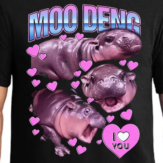 Moodeng Hippo The Famous Baby Pigmy Moodeng Pajama Set