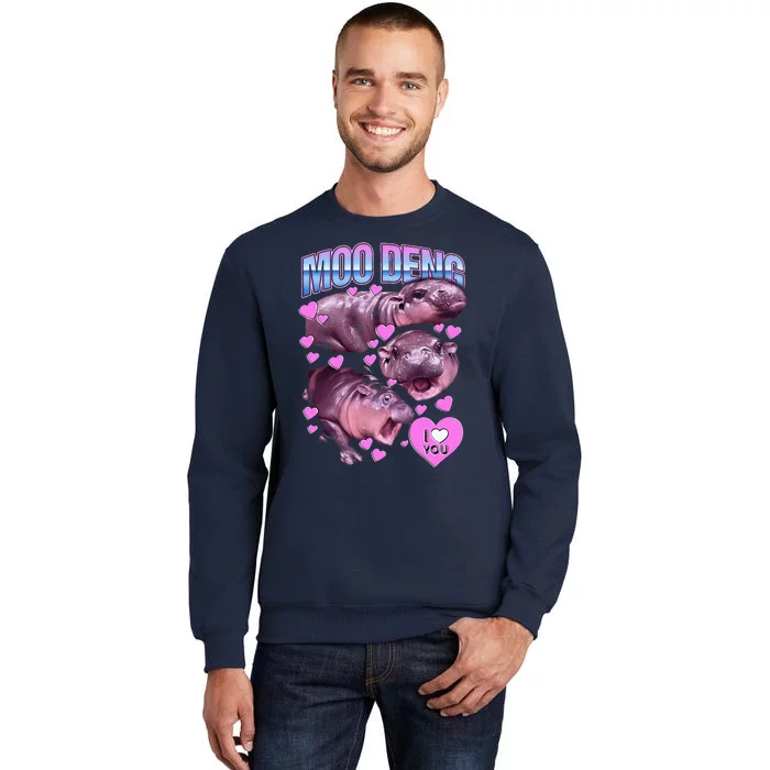 Moodeng Hippo The Famous Baby Pigmy Moodeng Tall Sweatshirt