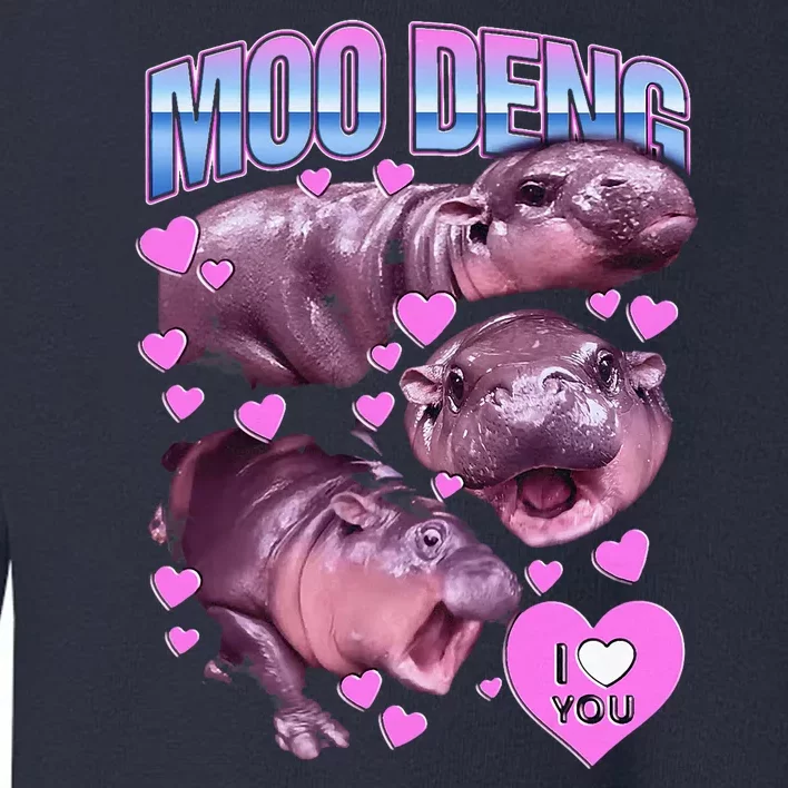 Moodeng Hippo The Famous Baby Pigmy Moodeng Toddler Sweatshirt