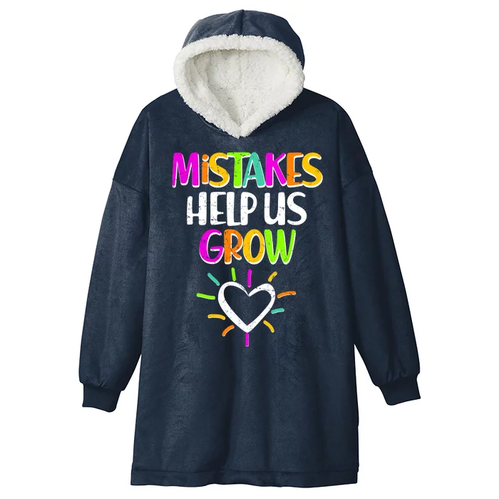 Mistakes Helps Us Grow Hooded Wearable Blanket