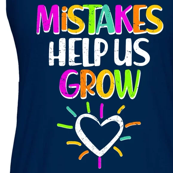 Mistakes Helps Us Grow Ladies Essential Flowy Tank