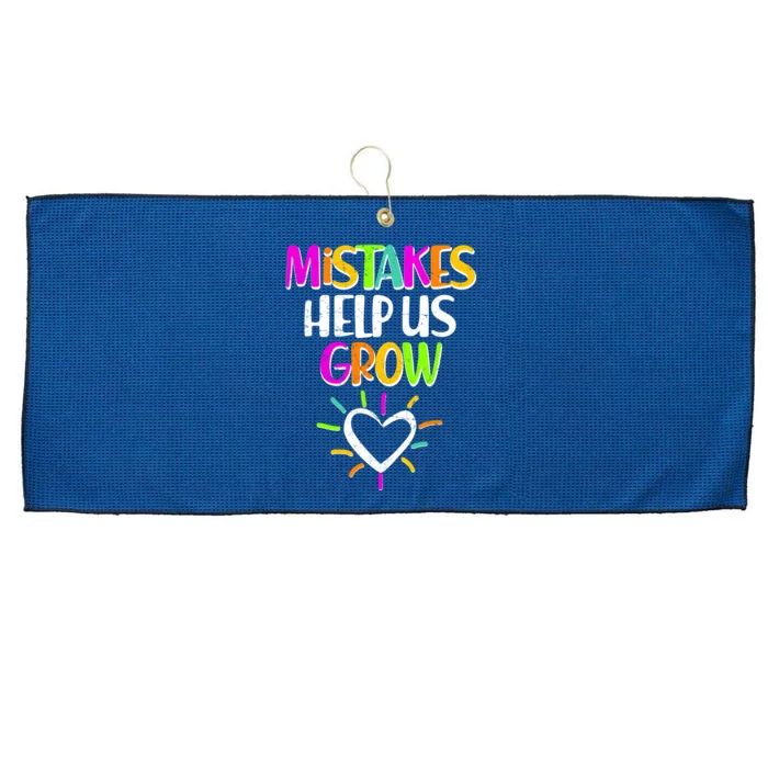 Mistakes Helps Us Grow Large Microfiber Waffle Golf Towel