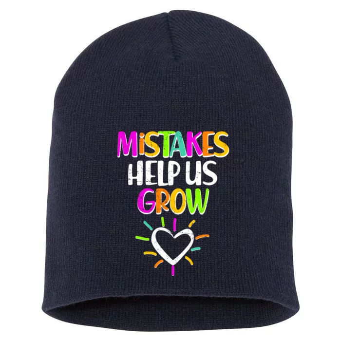 Mistakes Helps Us Grow Short Acrylic Beanie