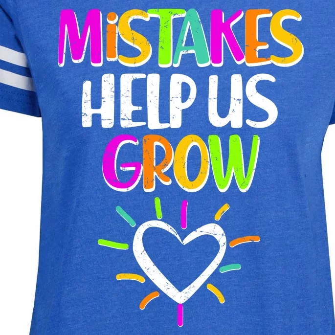 Mistakes Helps Us Grow Enza Ladies Jersey Football T-Shirt