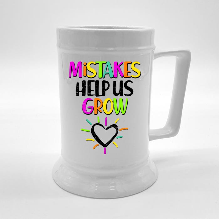 Mistakes Helps Us Grow Front & Back Beer Stein