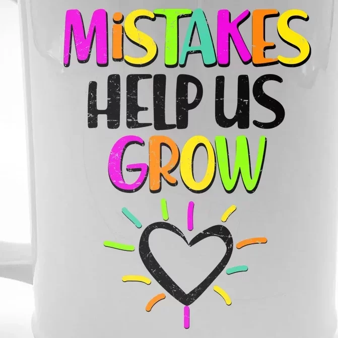 Mistakes Helps Us Grow Front & Back Beer Stein