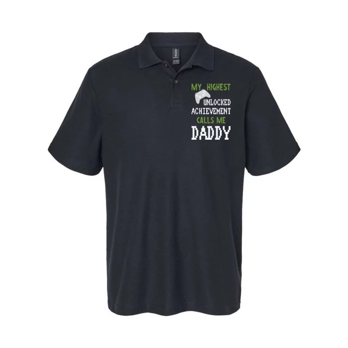 My Highest Unlocked Achievement Calls Me Daddy Fathers Day Softstyle Adult Sport Polo