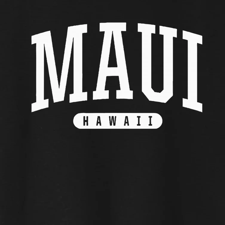 Maui Hawaii University College Sports Style Hi Women's Crop Top Tee