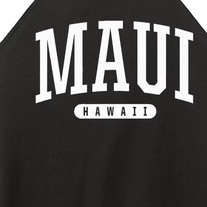 Maui Hawaii University College Sports Style Hi Women’s Perfect Tri Rocker Tank