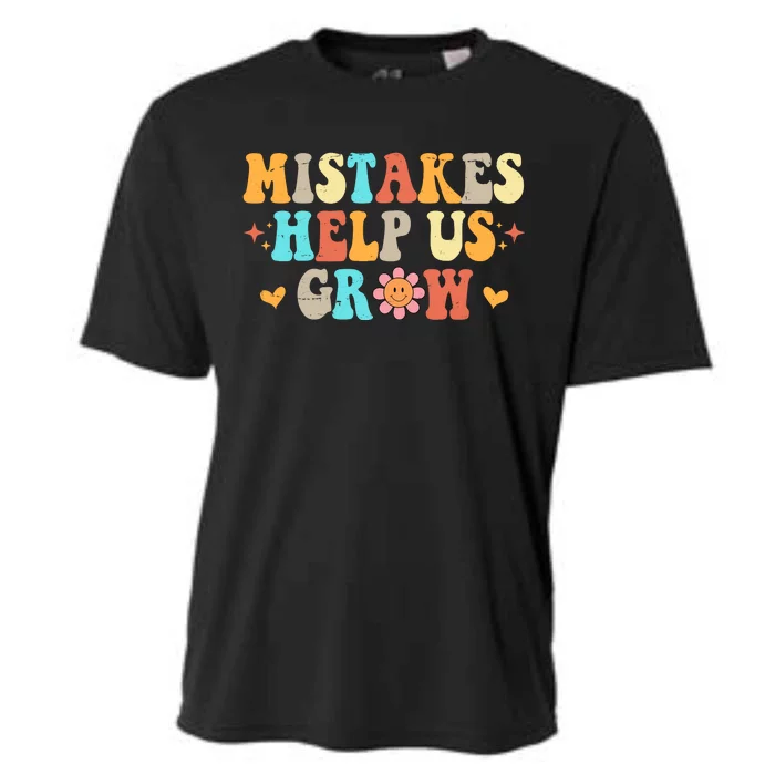 Mistakes Help Us Grow Positive Quote Cooling Performance Crew T-Shirt