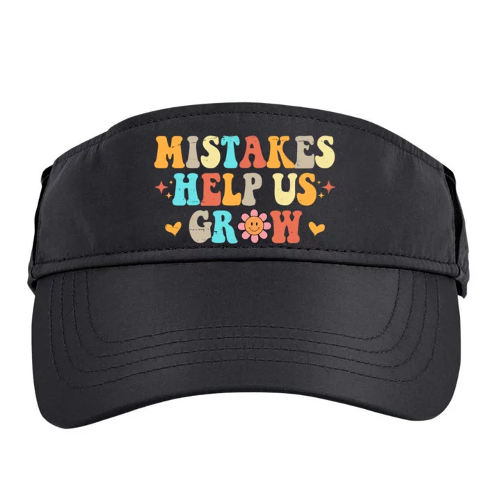 Mistakes Help Us Grow Positive Quote Adult Drive Performance Visor