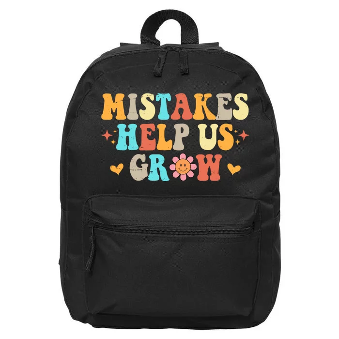 Mistakes Help Us Grow Positive Quote 16 in Basic Backpack