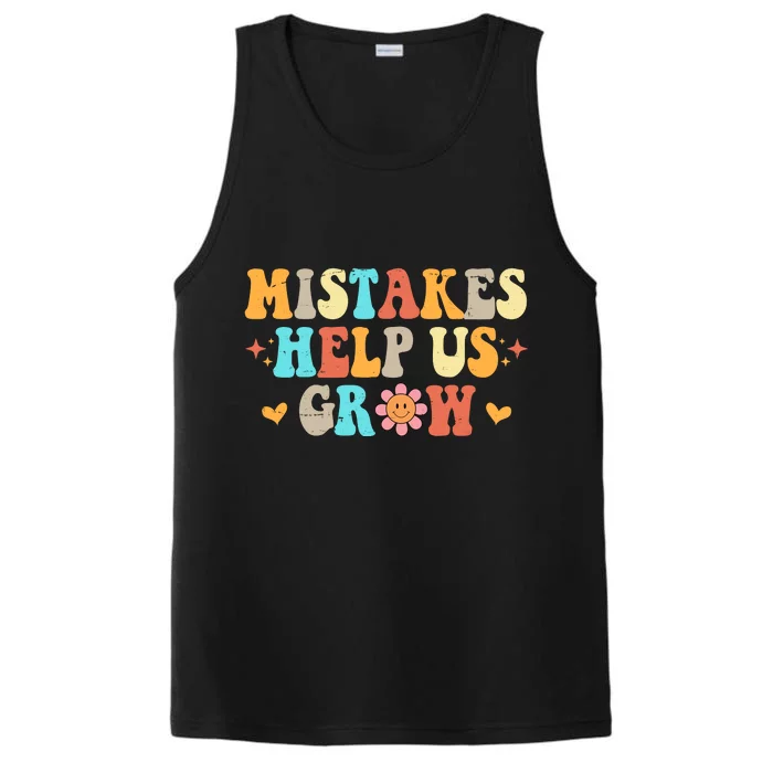 Mistakes Help Us Grow Positive Quote Performance Tank