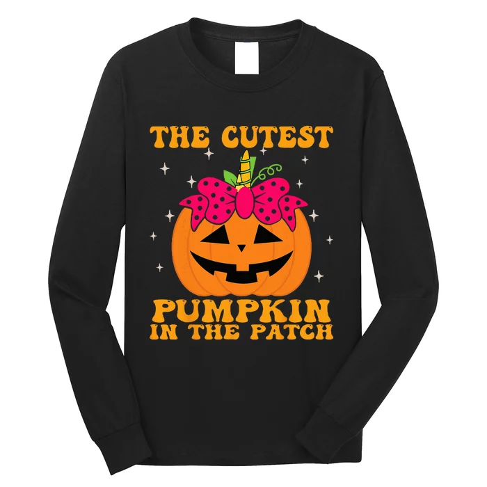 Magical Halloween Unicorn Pumpkin Decoration Long Sleeve Shirt