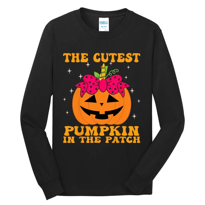 Magical Halloween Unicorn Pumpkin Decoration Tall Long Sleeve T-Shirt