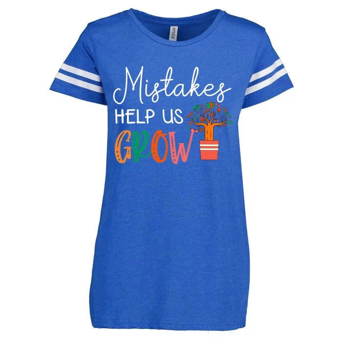 Mistakes Help Us Grow Teacher Student Mindset Motivation Enza Ladies Jersey Football T-Shirt