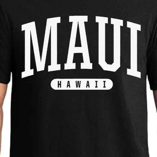 Maui Hawaii University College Sports Style HI Tee Pajama Set