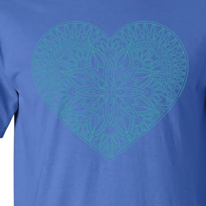 Mandala Heart Valentine's Day Cool Gift Tall T-Shirt