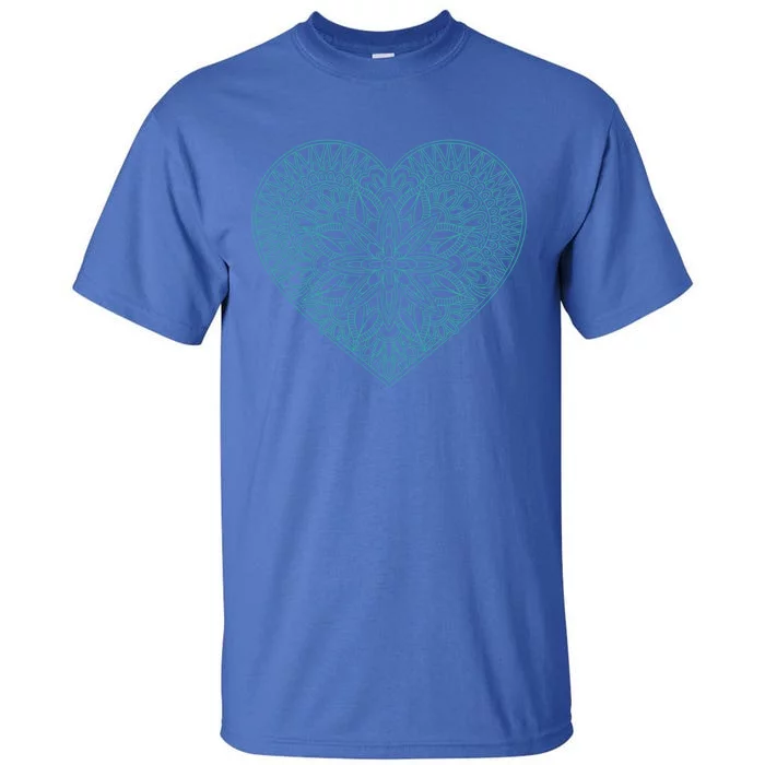 Mandala Heart Valentine's Day Cool Gift Tall T-Shirt