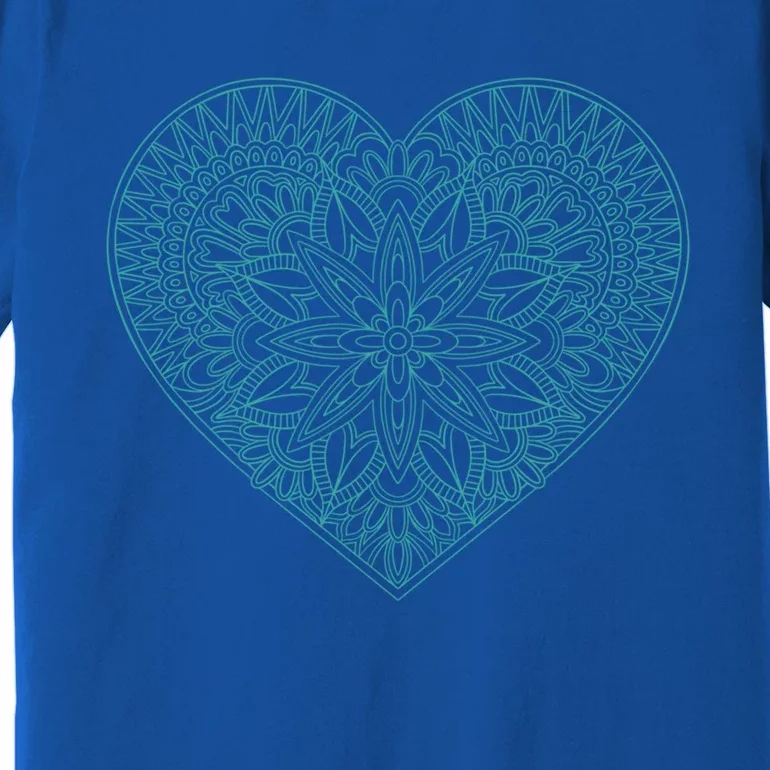 Mandala Heart Valentine's Day Cool Gift Premium T-Shirt