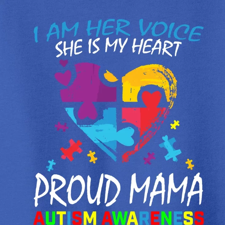 Mom Her Voice My Heart Daughter Autism Awareness Proud Mama Gift Toddler T-Shirt