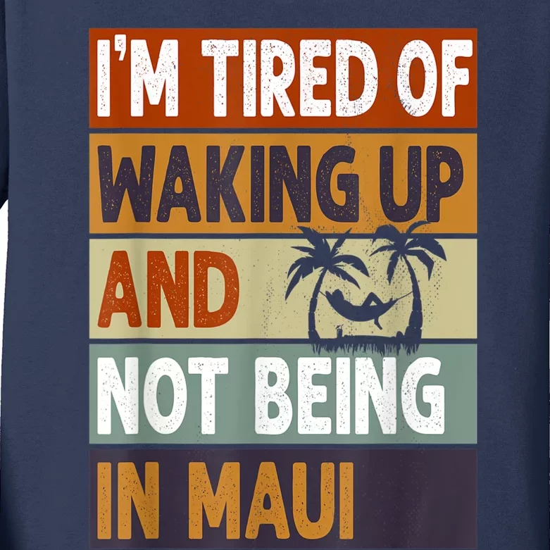 Maui Hawaii Vacation Souvenir Kids Long Sleeve Shirt