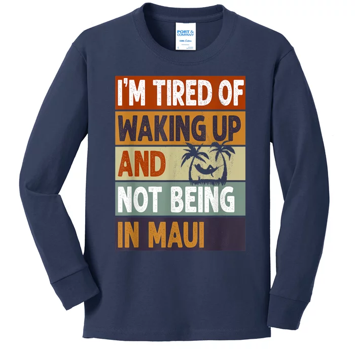 Maui Hawaii Vacation Souvenir Kids Long Sleeve Shirt