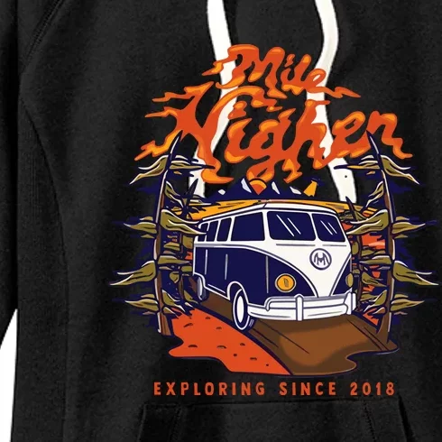 Mile Higher Van Exploring Since 2018 Women's Fleece Hoodie