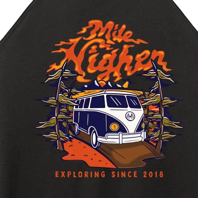 Mile Higher Van Exploring Since 2018 Women’s Perfect Tri Rocker Tank