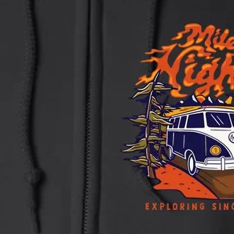 Mile Higher Van Exploring Since 2018 Full Zip Hoodie