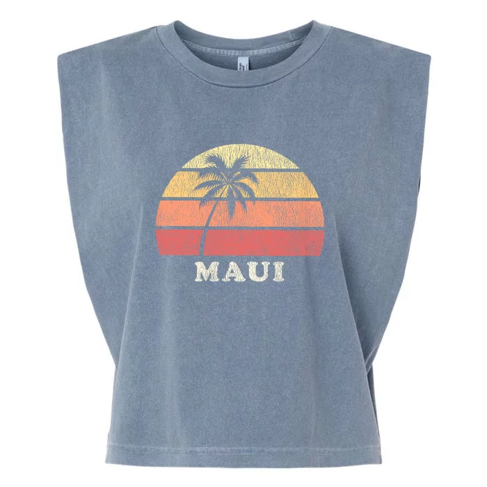 Maui HI Vintage 70s Retro Throwback Design Garment-Dyed Women's Muscle Tee