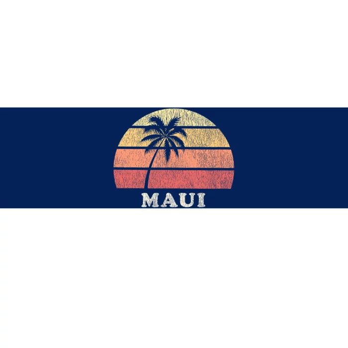 Maui HI Vintage 70s Retro Throwback Design Bumper Sticker