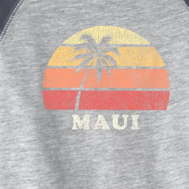 Maui HI Vintage 70s Retro Throwback Design Toddler Fine Jersey T-Shirt