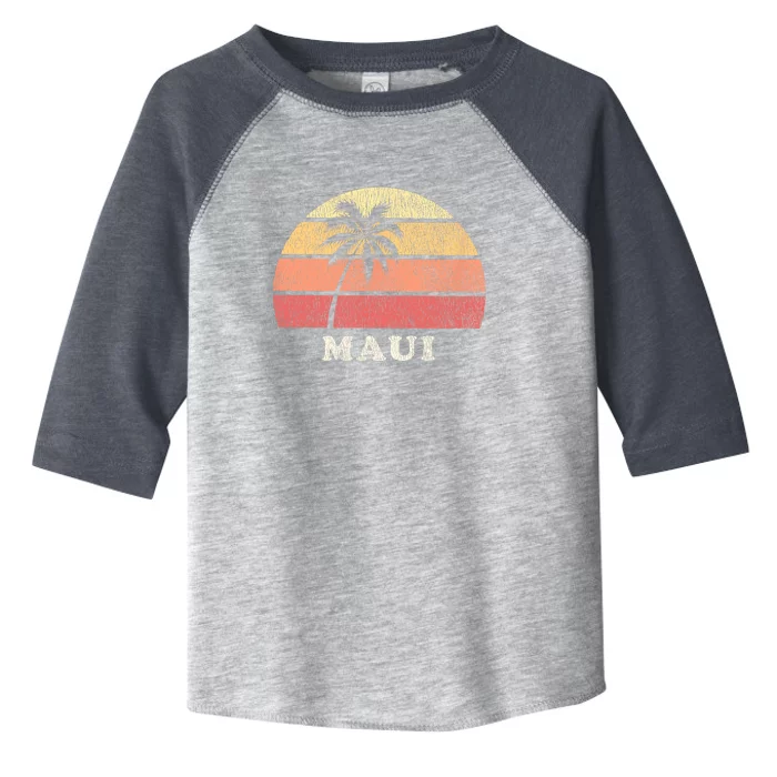 Maui HI Vintage 70s Retro Throwback Design Toddler Fine Jersey T-Shirt