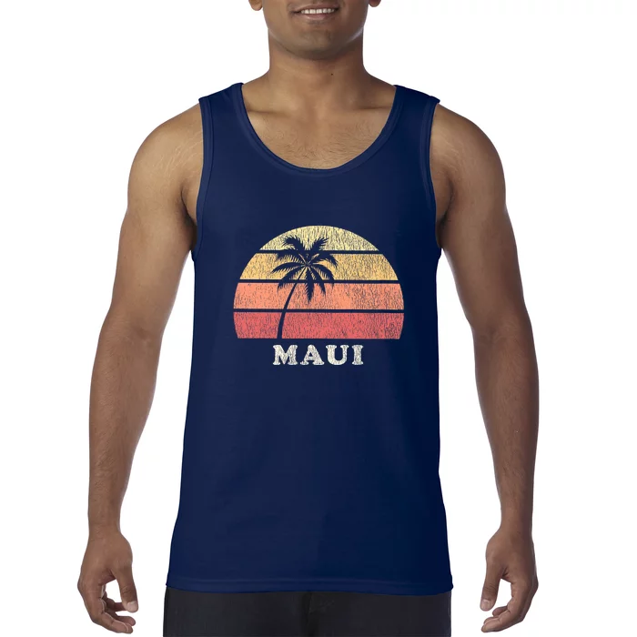 Maui HI Vintage 70s Retro Throwback Design Tank Top