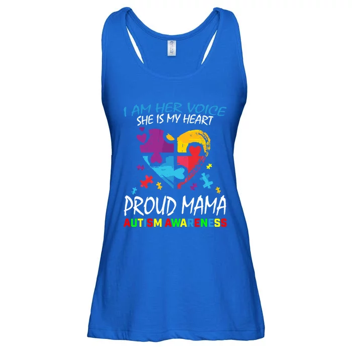 Mom Her Voice My Heart Daughter Autism Awareness Proud Mama Great Gift Ladies Essential Flowy Tank