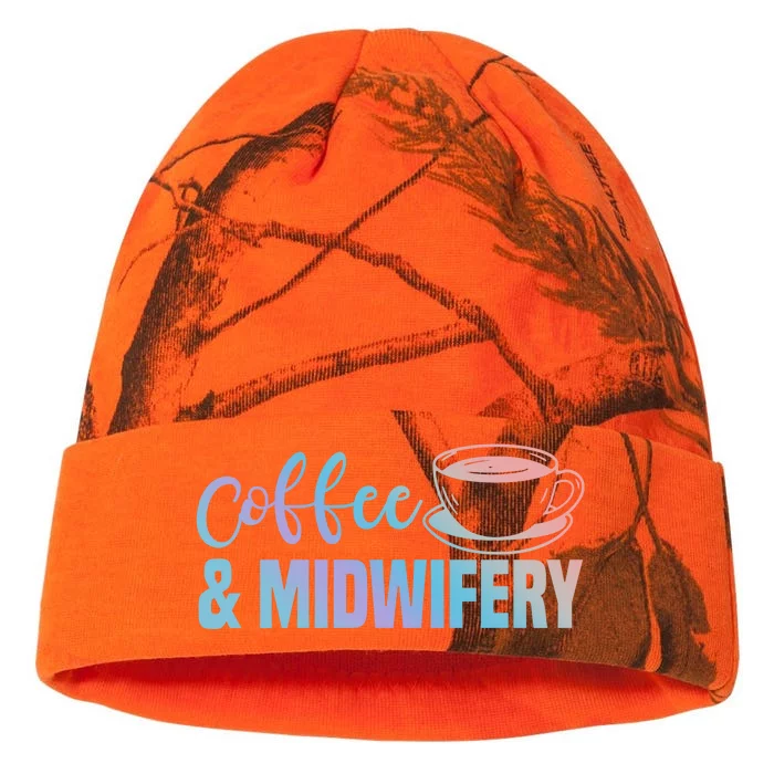 Midwife Healthcare Worker Labour Obstetrician Coffee Lover Meaningful Gift Kati - 12in Camo Beanie