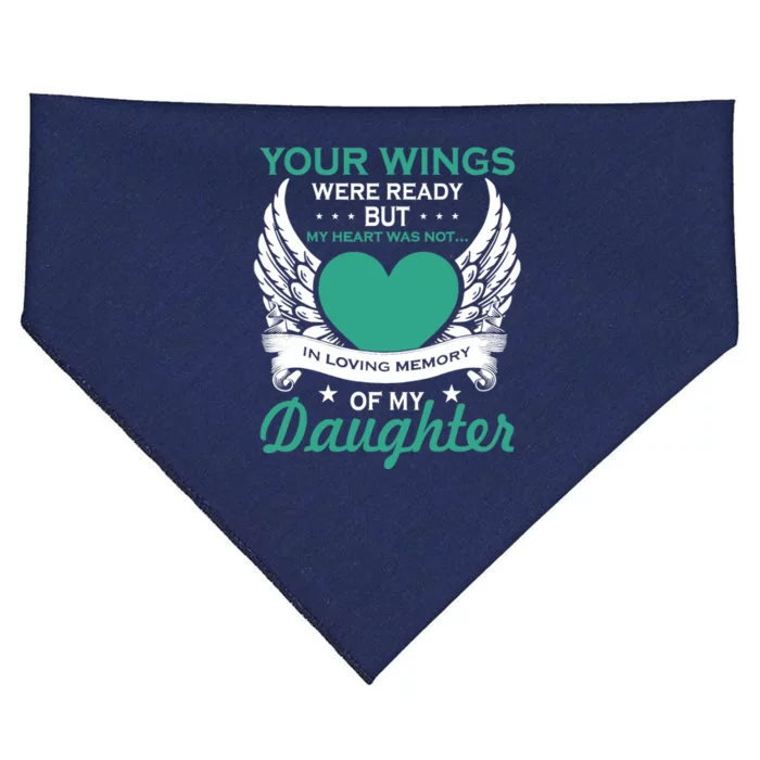 My Heart Was Not In Loving Memory Missing Daughter In Heaven USA-Made Doggie Bandana