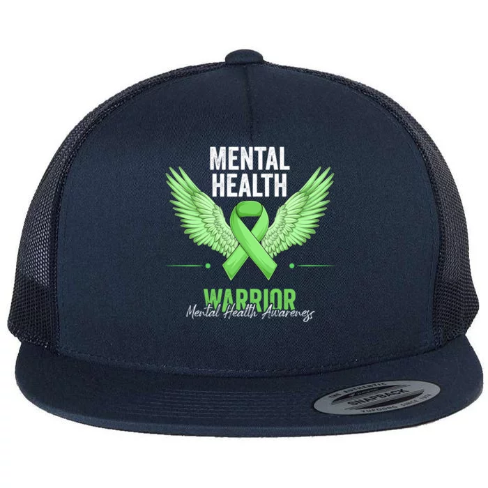 Mental Health Warrior Tal Health Matters Awareness Month Gift Flat Bill Trucker Hat