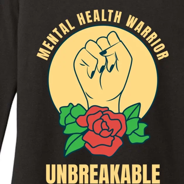 Mental Health Warrior Unbreakable Gift Womens CVC Long Sleeve Shirt