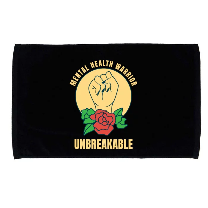 Mental Health Warrior Unbreakable Gift Microfiber Hand Towel