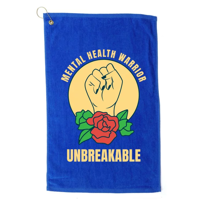 Mental Health Warrior Unbreakable Gift Platinum Collection Golf Towel