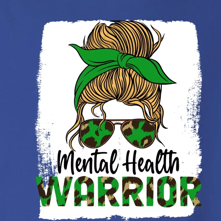 Mental Health Warrior Messy Bun Tal Health Matters Meaningful Gift Toddler Long Sleeve Shirt