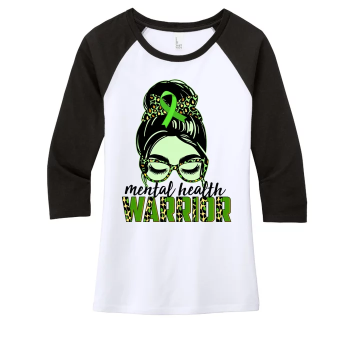 Mental Health Warrior Women's Tri-Blend 3/4-Sleeve Raglan Shirt