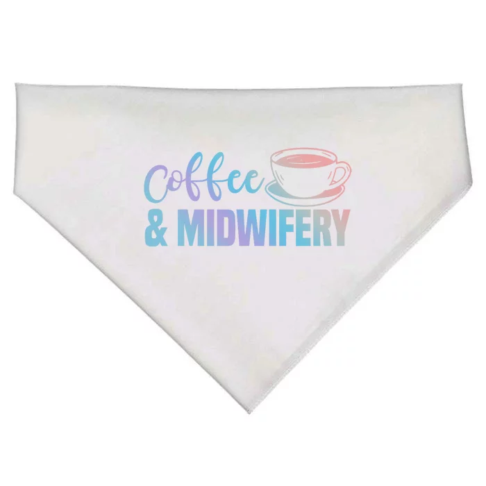 Midwife Healthcare Worker Labour Obstetrician Coffee Lover Cute Gift USA-Made Doggie Bandana