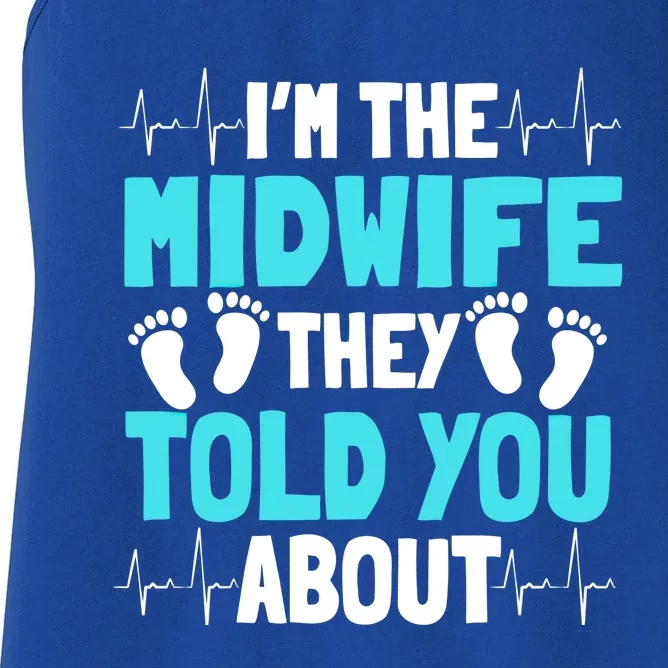 Midwife Healthcare Worker Obstetrician Labour Birth Gift Women's Racerback Tank