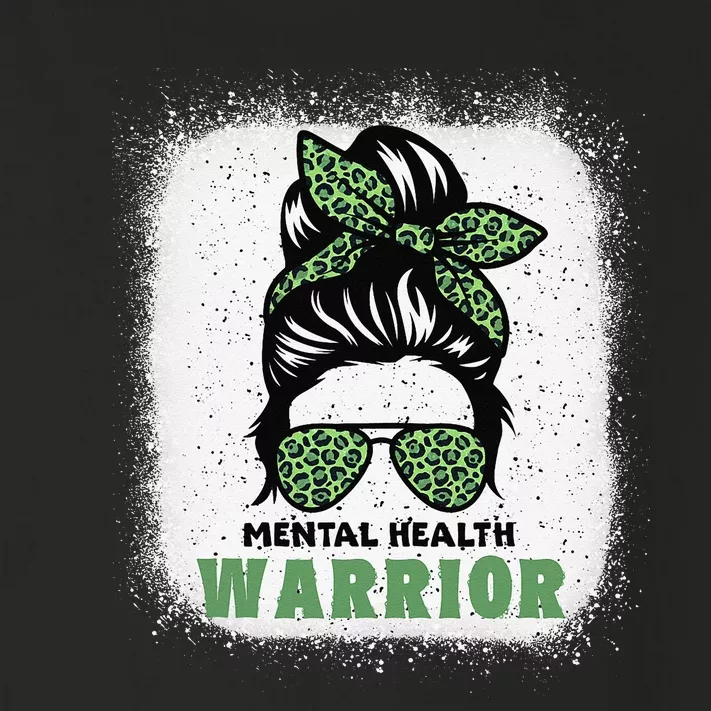 Mental Health Warrior Messy Bun Mental Health Awareness Toddler Long Sleeve Shirt