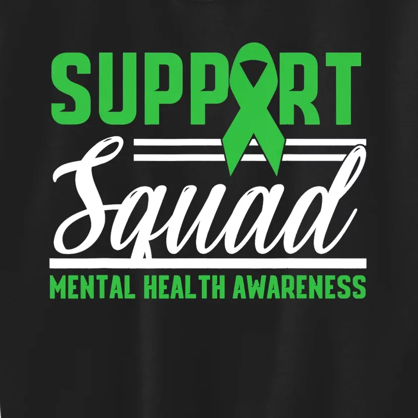 Mental Health Warrior Support Squad Mental Health Awareness Kids Sweatshirt