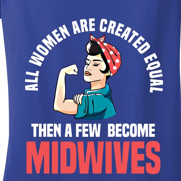 Midwife Healthcare Worker Birth Obstetrician Cute Gift Women's V-Neck T-Shirt